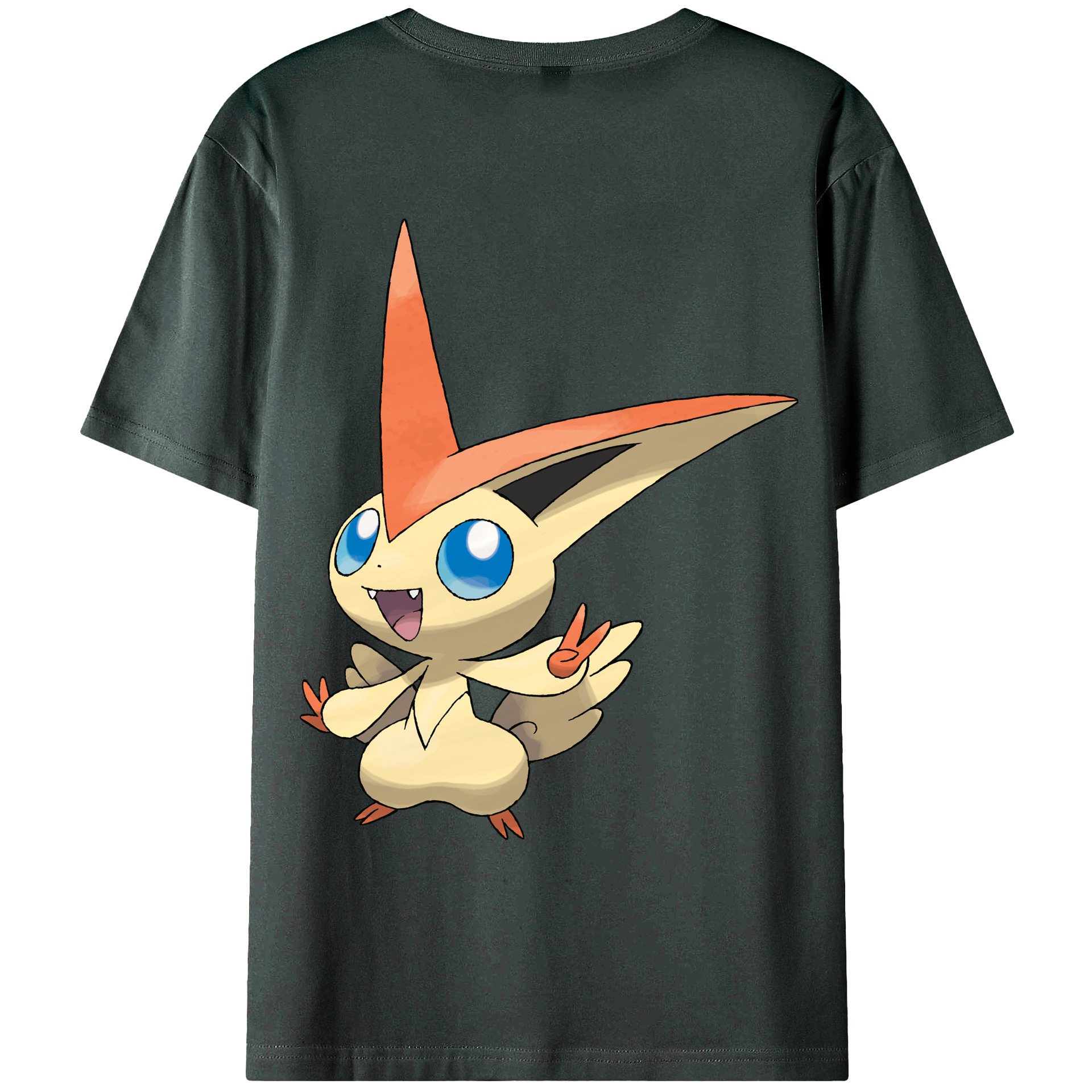 （画像用） ポケットモンスター Pokémon 綿100％ メンズ半袖Tシャツ（バックプリント） 通気性